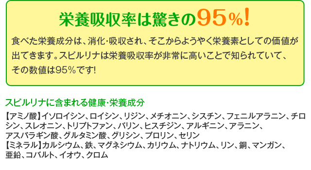 栄養吸収率は95％！