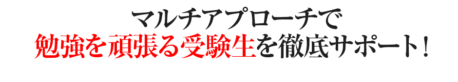 マルチアプローチで勉強を頑張る受験生を徹底サポート!