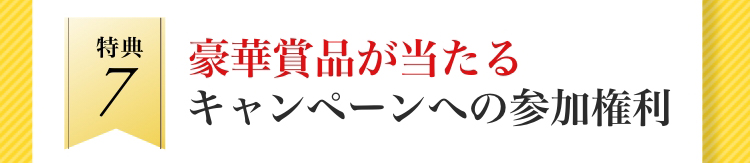 豪華賞品が当たるキャンペーンへの参加権利