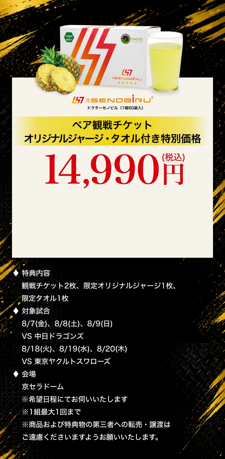 ペア観戦チケット